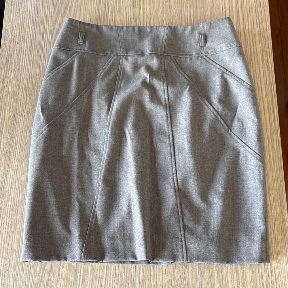 Worthington Petite Gray Pencil Skirt Size 8P Work Office Classic